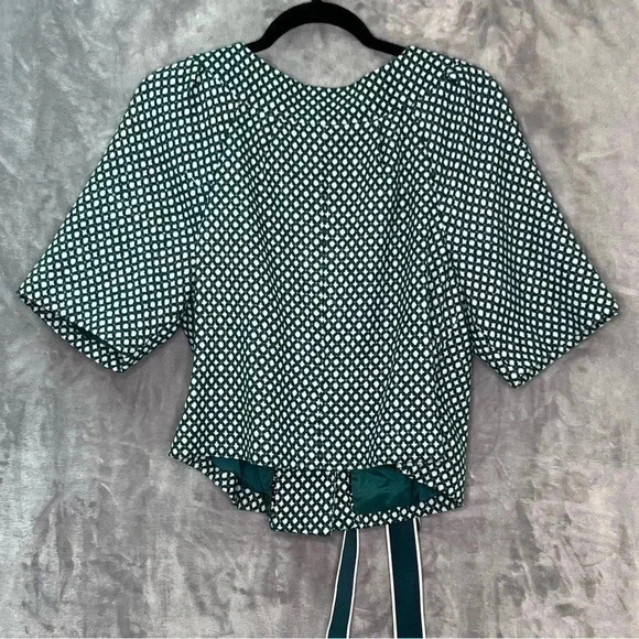 Anthropologie Elevenses Women‎ Sz 10  Cropped Tweed Front Tie Blazer Jacket - Picture 4 of 12